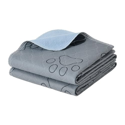 Feandrea Washable Dog Pee Pads, 2 Pack, Reusable Dog Pads, 48 x 24 Inches, L, Waterproof Pet Training Pads, Leakproof, Non-Slip, Super Absorbent, for Guinea Pig, Hamster, Gray UPTD024G01 - size: L (48"L x 24"W)