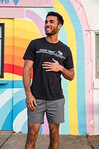 Life is Good. Mens Crusher Tee I'll Be Watching You, Darkest Blue - color: Jet Black, size: X-Large