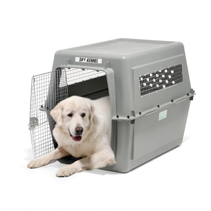 Petmate Sky Kennel IATA Airline Compliant Plastic Dog Crate For Air and Land Travel, Giant 48" L For Pets 90-125 lbs, Heavy Duty Dog Kennel, Made in the USA - size: 48 Inch