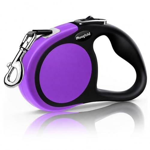 Heavy Duty Retractable Dog Leash-16ft Strong & Durable Walking Leash for S to L Dogs up to 45/115 lbs, Upgraded Lock System, Non Slip Grip, Tangle Free (Purple, Medium-Large Sized) - color: Purple, size: Medium/Large