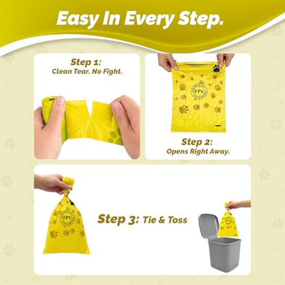 Dog Poop Bags Lemon Scented 16 Rolls 240 Count Biodegradable Pet Waste Bags Leak Resistant with Fresh Lemon Scent Fit Most Dispensers for Small & Large Dogs