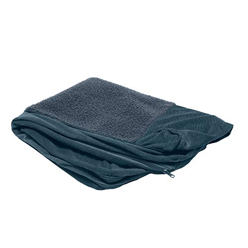 Furhaven Replacement Dog Bed Cover Sherpa & Chenille Sofa-Style, Machine Washable - Orion Blue, Jumbo (X-Large) - color: (Sherpa & Chenille) Orion Blue, size: Jumbo