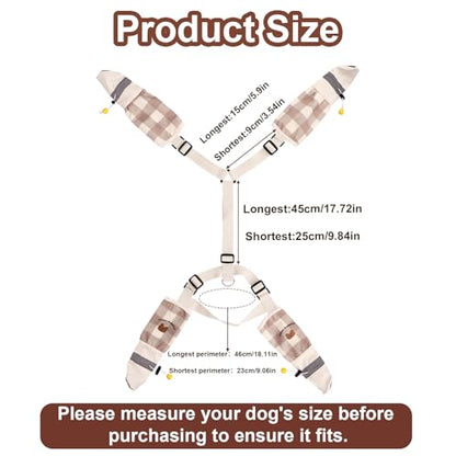Anti Dirt Pants for Small Dogs, Upgraded Adjustable Suspender Non-Slip Dog Shoes Dust-Proof Waterproof Full-Leg Paw Protectors Rain Boots for 8-15lbs Dogs Outdoor Walking & Hiking (Off White)
