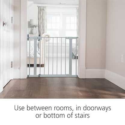 Safety 1st Walk Through Baby Gate with Door, Adjustable Pressure Mount Lift, Dog Gates, Fits 29"-38" Wide, 1-Pack, Gray - color: Gray, size: 1-Pack