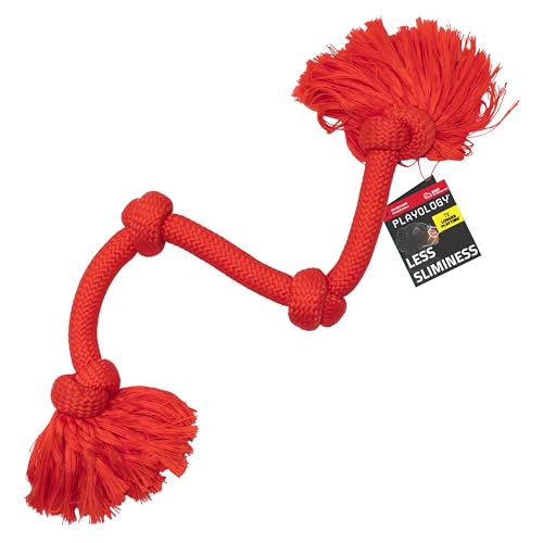 Playology Dog Toys | Dri-Tech Rope Tug of War Dog Toy for Tough Chewers | Beef Scented Mega Size Tug Rope Toys for Extra Large Dogs - size: Mega, style: Beef