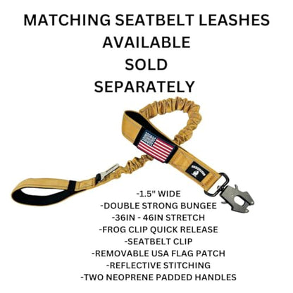 Tactical Dog Collar 2 Inch Wide Heavy Duty with Metal 2-Pin Belt Buckle for Medium, Large & XL Dogs, Thick Military-Style K9 Collar, Reflective, with Name Plate Area, USA Flag Patch, Strong & Durable - color: DESERT TAN, size: 20-28 inches