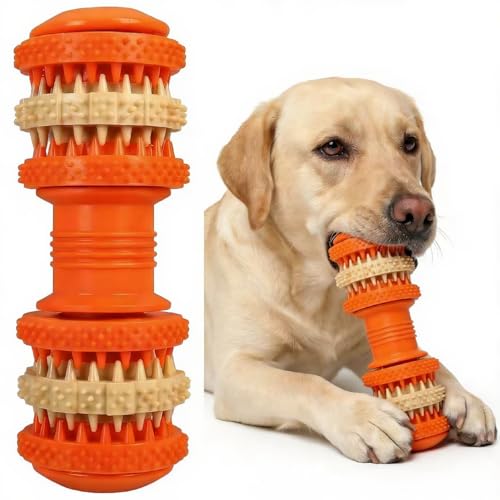 Dog chew Toys, Suitable for Teething Pets, Durable, and Good for Dental Cleaning. Interactive Dog Toys for Small, Medium, and Puppy chewers. - color: Dumbbell