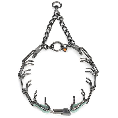 Herm Sprenger Black Stainless Steel Dog Collar with Quick Release ClicLock Buckle and Biothane Insert Training Collar Made in Germany (Sage Green, 25in x 4.0mm(Neck Size up to21-22in)) - color: Sage Green, size: 25in x 4.0mm(neck size up to21-22in)