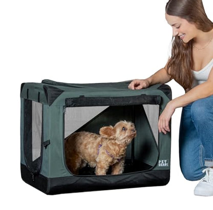 Pet Gear Insta-Fold Soft Crate for Dogs, 26", Dark Cypress