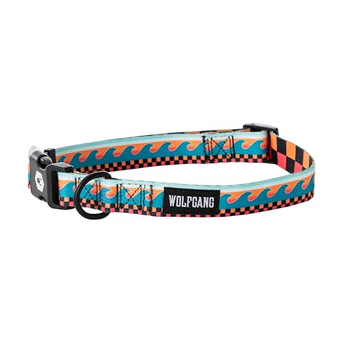 Wolfgang Heavy Duty, Adjustable Dog Collar with Quick Release Nylon Buckle for Walking & Training, BuenaOnda Print, Small - color: BuenaOnda Print, size: Small (5/8 Inch x 8-12 Inch)