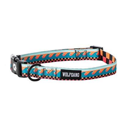 Wolfgang Heavy Duty, Adjustable Dog Collar with Quick Release Nylon Buckle for Walking & Training, BuenaOnda Print, Small - color: BuenaOnda Print, size: Small (5/8 Inch x 8-12 Inch)