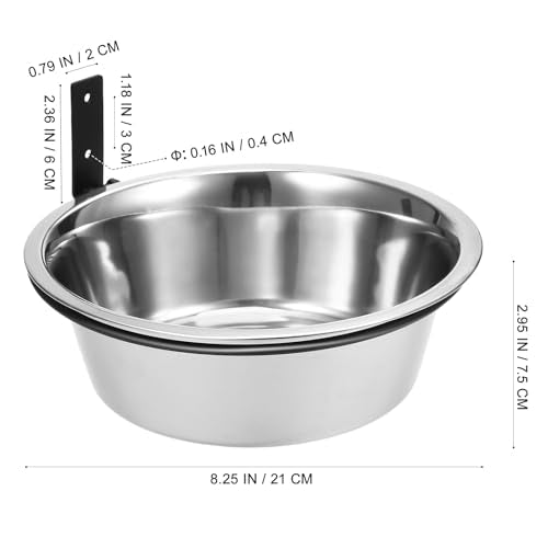 Elevated Dog Bowl and Water Dish Wall Mounted Raised Pet Feeder 8-inch for Large Dogs and Puppies Sturdy Raised Feeding Station