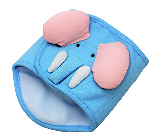 Dog Puppy Funny Diaper Belly Band Male Boy for Small Breeds (Blue Elephant, S - Waist 8" - 10") - size: S - Waist 8" - 10"