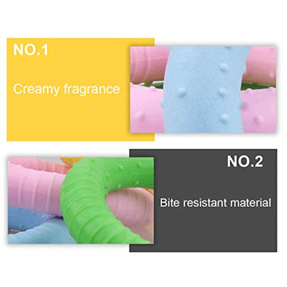 Dog Chewing Ring Toy, Bite Proof TPR Puppy Chew Toy, Creative Teething Ring for Dogs, Funny Interactive Pet Training Toy, 3.15 in Diameter