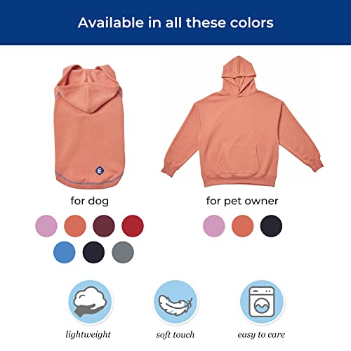 Blueberry Pet Essentials Dog Hoodie – 14 inch, Cotton‑Blend Sweatshirt with Hood, Charcoal Grey, Machine‑Washable Small‑Dog Jersey - color: Dog Hoodie - Charcoal Grey, size: 14 inch (Pack of 1)