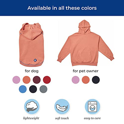 Blueberry Pet Dog Hoodie – 14″ Soft Cotton‑Blend Sweater for Small Dogs, Burgundy Red, Award‑Winning Frenchie Apparel - color: Dog Hoodie - Burgundy Red, size: 14 inch (Pack of 1)