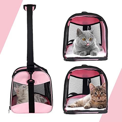 top tasta cat Carrier Large Dog Cat Carriers Puppies up to 30Lbs, Big Dog Carrier Soft Sided, Collapsible Travel Puppy Carrier (X-Large, Pink) - color: pink, size: 20.0"L x 13.0"W x 13.0"H