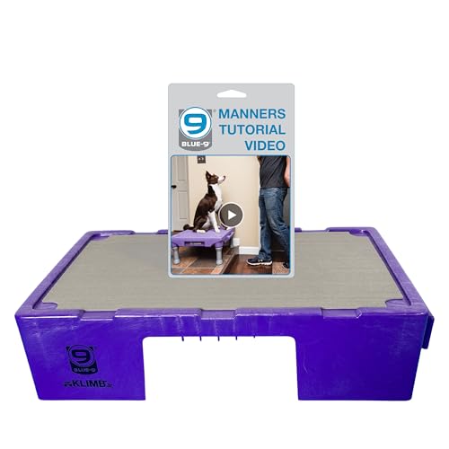 Blue-9 KLIMB Jr. Professionally Designed Dog Training Platform and DIY Guide for Behavior Basics, Made in The USA, Purple - color: Purple