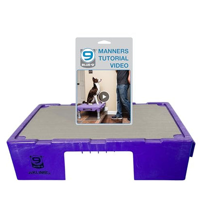 Blue-9 KLIMB Jr. Professionally Designed Dog Training Platform and DIY Guide for Behavior Basics, Made in The USA, Purple - color: Purple