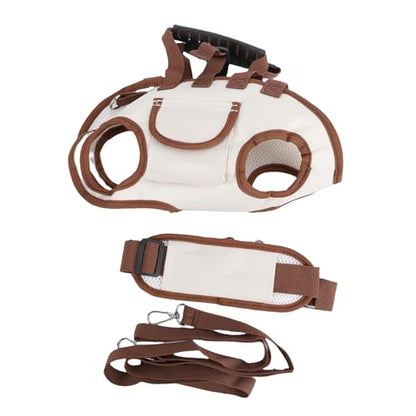 Generic Dog Carrier Backpack with Leash, 3 in 1 Breathable Pet Handfree Sling Carrier, Small Puppy Bag for Travel Hiking Outdoor (Size S)