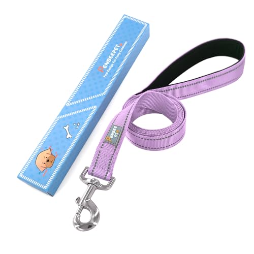 Reflective Dog Leash 6 FT Padded Handle Nylon Dogs Leashes for Small Dogs Lavender - color: Refl Lavender, size: Small : 5/8" x 6 FT