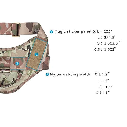 Excellent Elite SPANKERTactical Dog Vest Training Military Patrol Service Dog Harness Adjustable Nylon Dog Harness with Handle(MCP-S) - color: MCP, size: S