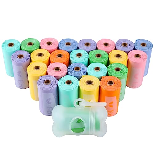 ECO-CLEAN 360 Count Dog Poop Bags with Dispenser, Leak-Proof, Unscented, 0.2 Ltr Capacity, Indoor/Outdoor Use - color: Colorful