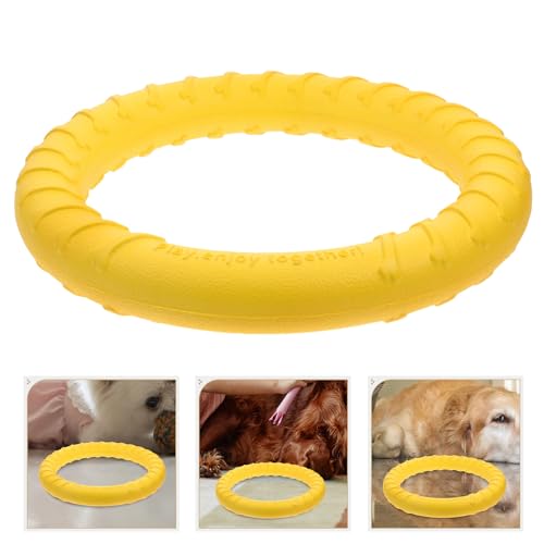 SHOWERORO Large Breed Dog Chew, Sturdy Eva Solid Chew Ring for Aggressive Chewers, Elastic Bite-Resistant Pet for Interactive Training and Puppy Teething