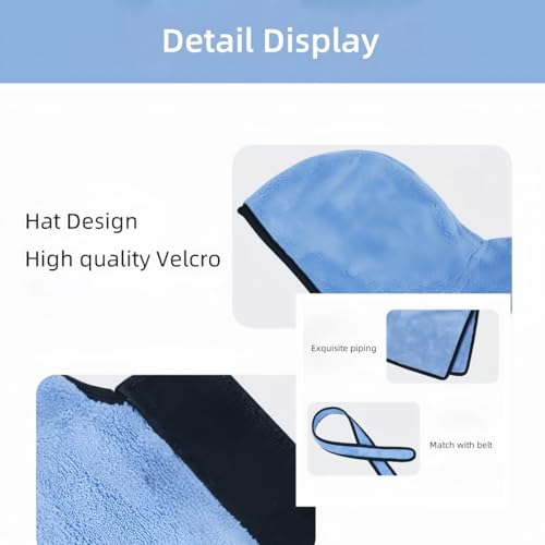 Personalized Dog Bathrobe Towel, Custom Name Embroidery Quick-Drying Bath Robe for Dogs, Microfiber Dog Bathrobe with Hood Straps, Soft and Ultra Gentle on Pet Skin(Small) - size: Small