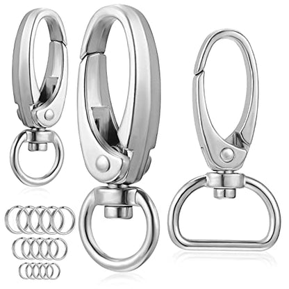 INOOMP 1set Dog Tag Clips Lobster Buckles with Dog Tag Clips and Easy to Install Lightweight for Pet Collars and Leashes