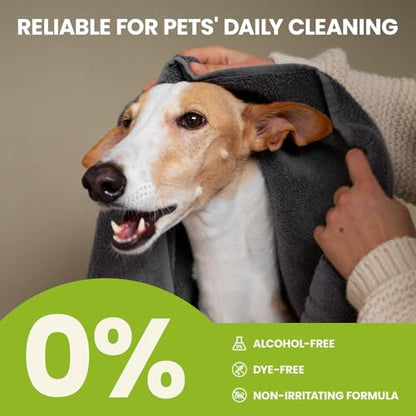 PawSono Ear Finger Wipes Eye Wipes for Dogs & Cats, Thicker Dog Ear Cleaner Wipes, Natural Relief Cat Ear Cleaner Dog, Pet Health Supplies for Dog Kitten Small Animal, Aloe Scent Deodorizing - 100 P - size: 100 Count
