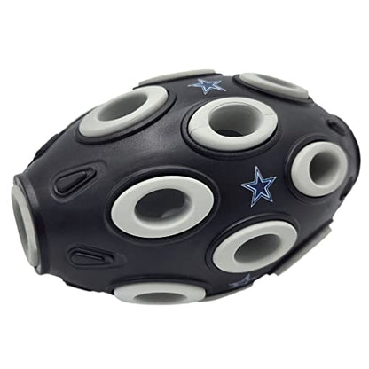Pets First NFL Dallas Cowboys Football Toy - Treat Dispensing, Interactive Fun, Natural Rubber for Dogs & Cats - color: Dallas Cowboys