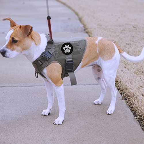 2 Pieces Dog Paw Tactical Patches Military Uniform Emblem Patches, Embroidered Applique Hook & Loop Patch for Caps, Backpacks, Clothes, Vest, Military Uniforms, Tactical Gears Etc - color: Dog Paw
