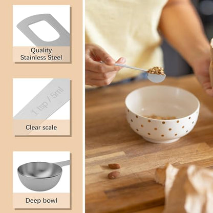 1PCS 1tsp (1/3tbsp, 5ml) Single Measuring Spoon, Stainless Steel Individual Teaspoons Only - size: 1 tsp | 1/3 tbsp | 5 ml | 5 cc | 1/6 oz