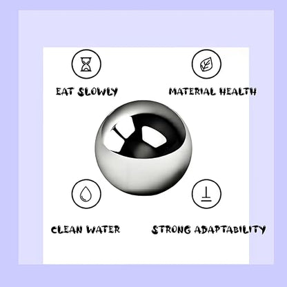 SUS304 Stainless Steel Dog Food Slow Feeder Ball - 2.5in - Slows Fast Eating, Prevents Choking, Bloating & Obesity - Fun Feeding for All Dogs - Durable, Smooth & High Adaptability (Small 2.5Inch) - size: Small 2.5Inch