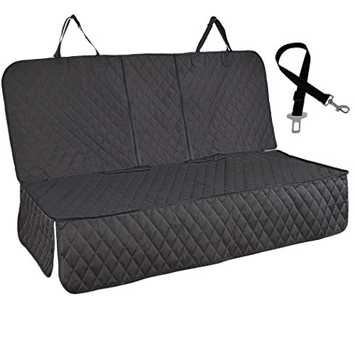 Honest Dog Car Seat Covers, Dog seat Cover with Side Flap for Cars, Trucks, and Suv's - Waterproof & Nonslip Pet Seat Cover for Backseat - color: Black, size: Standard