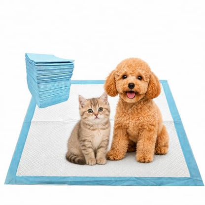 Puppy Pee Pads, 22 x 22 Inch Leak-Proof Pet Potty Training Pads for Dogs, Quick Absorb 6-Layer Design, Ideal for Puppies, Cats, Rabbits, and Guinea Pigs (Blue-50 Count) - size: Blue-50 Count