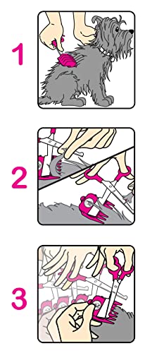 No Buzz Clipper + Sharpener by Scaredy Cut Silent Home Pet Grooming Kit, Pink, Right-Handed - size: 17pc RH + Sharpener, Pink