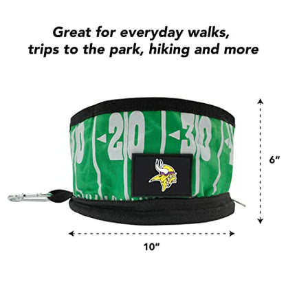 Pets First NFL Collapsible Pet Bowl - color: Minnesota Vikings, style: 2 Pack