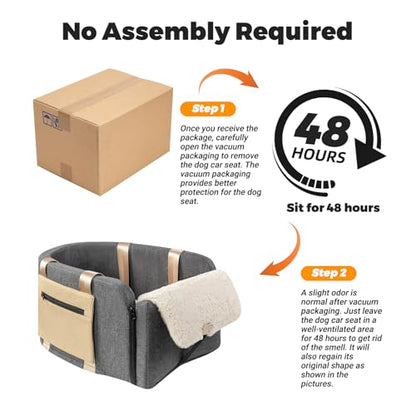 Large Console Dog Car Seat - Truck Dog Booster Seats for Big Console Vehicles Large Space for Dogs UP to 18lbs, Pretty Sturdy Pet Car Seat Designed for Pickup and Trucks