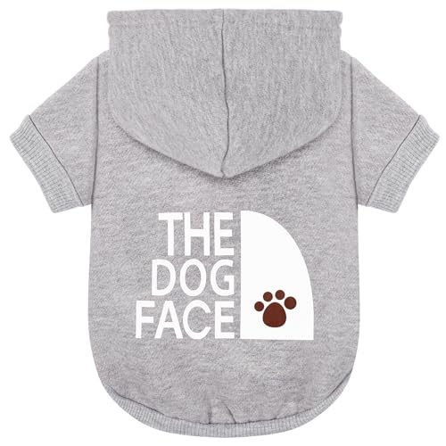 Paiaite Grey Chihuahua Dog Hoodie: Keep Your Pup Warm and Stylish with a 'The Dog Face' Printed Sweatshirt Pet Clothes, and Sweater Coat All in One Perfect for Winter and Cool Summer Nights! Grey XS - color: Grey, size: XS-(1.7~3lb) | Chest(~13.7")