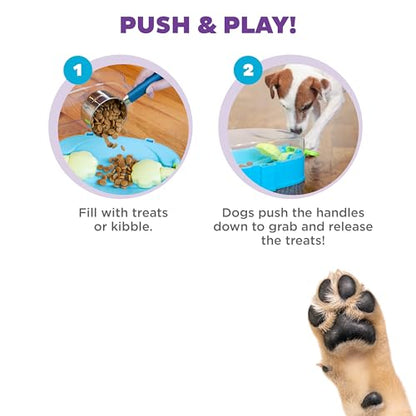 Outward Hound Nina Ottosson Paw N' Play Interactive Dog Treat Puzzle, Level 2 Intermediate Dog Enrichment Dog Toy, Blue, Small - color: Paw N' Play (Blue)