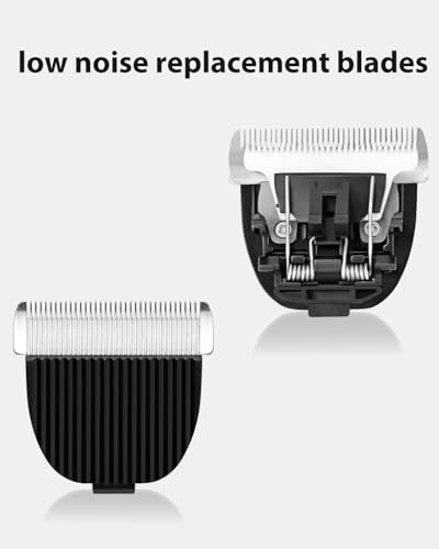 Replacement Blades 2 Pack for ONEISALL Dog Hair Vacuum and Dog Grooming Kit, Low Noise Pet Clipper Replacement Blade for ONEISALL Replacement Blade, Cleaning Brush