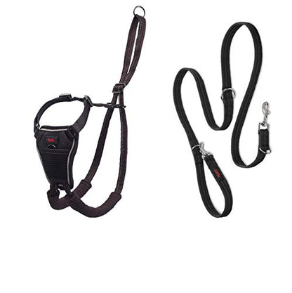 Halti No Pull Harness Size Medium & Halti Training Leash Size Large, Black Combination Pack - Stop Your Dog Pulling on the Leash. Adjustable, Lightweight and Easy to Use. Suitable for Medium Dogs - size: Medium