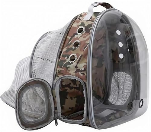 TOYSINTHEBOX Cat Backpack Carrier Back Expandable Bubble Pet Carrier Backpack for Large Cat, Kitten and Dog, Designed for Hiking, Camo - color: Camo