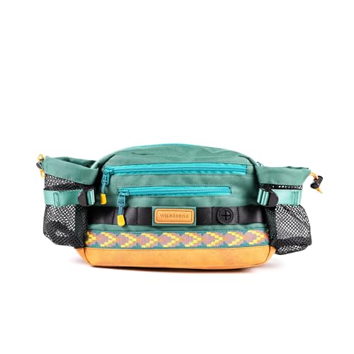 Wilderdog Mega Hip Pack with 3-Liter Capacity, Two Mesh Water Bottle Pockets, Interior Key Loops, Adjustable Straps, and Poop Bag Dispenser (Evergreen) - color: Evergreen