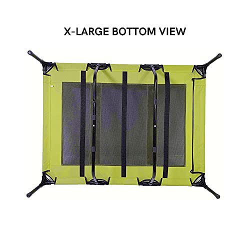 Midlee Green Dog Cot with Canopy (36" x 48") - size: 36" x 48"