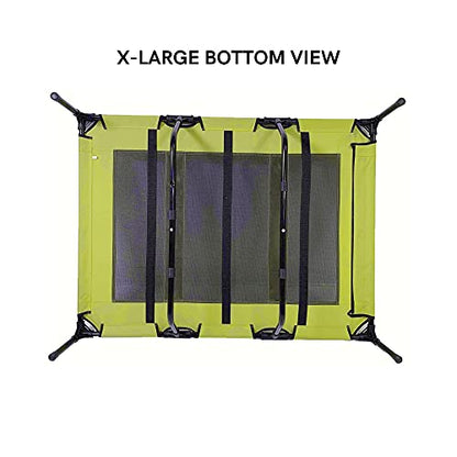 Midlee Green Dog Cot with Canopy (36" x 48") - size: 36" x 48"