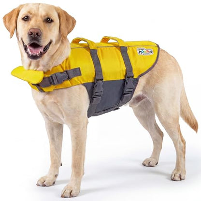 Outward Hound Granby Splash Yellow Dog Life Jacket, Large - color: Yellow, size: Large (Chest Girth: 28"-32")