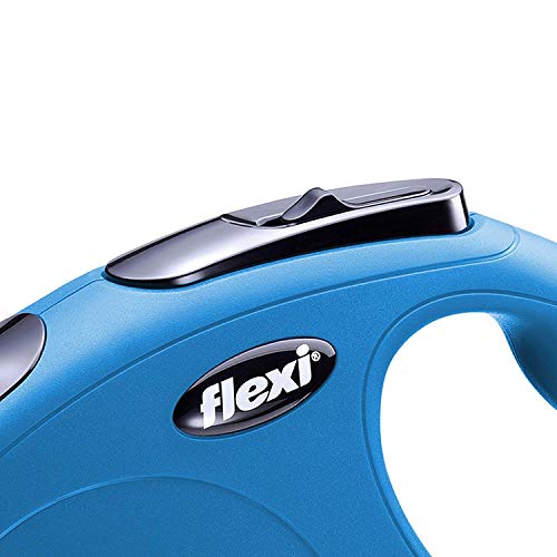 FLEXI New Classic Retractable Dog Leash (Cord), 16 ft, Small, Blue - size: 16 Foot (Pack of 1)